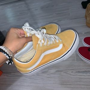 Yellow old skool vans